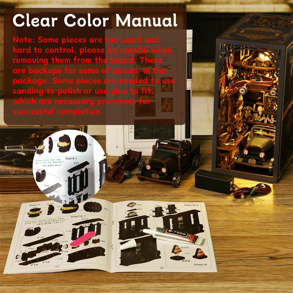 Book Nook Kit — Garage Steampunk