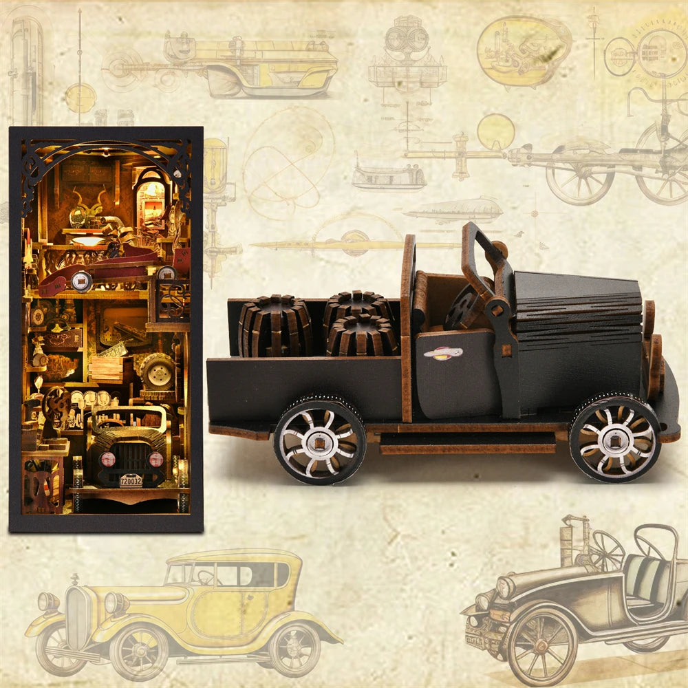Book Nook Kit — Garage Steampunk