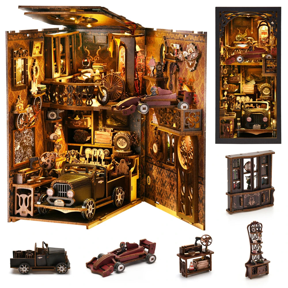 Book Nook Kit — Garage Steampunk